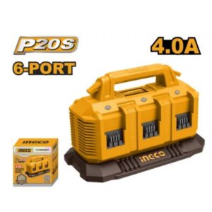 INGCO 20V gyorstöltő állomás 6db akkunak